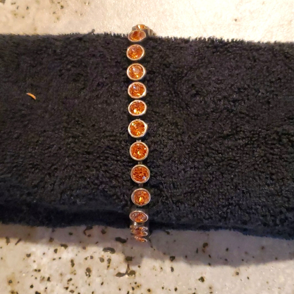 Amber Swarovski crystals bracelet